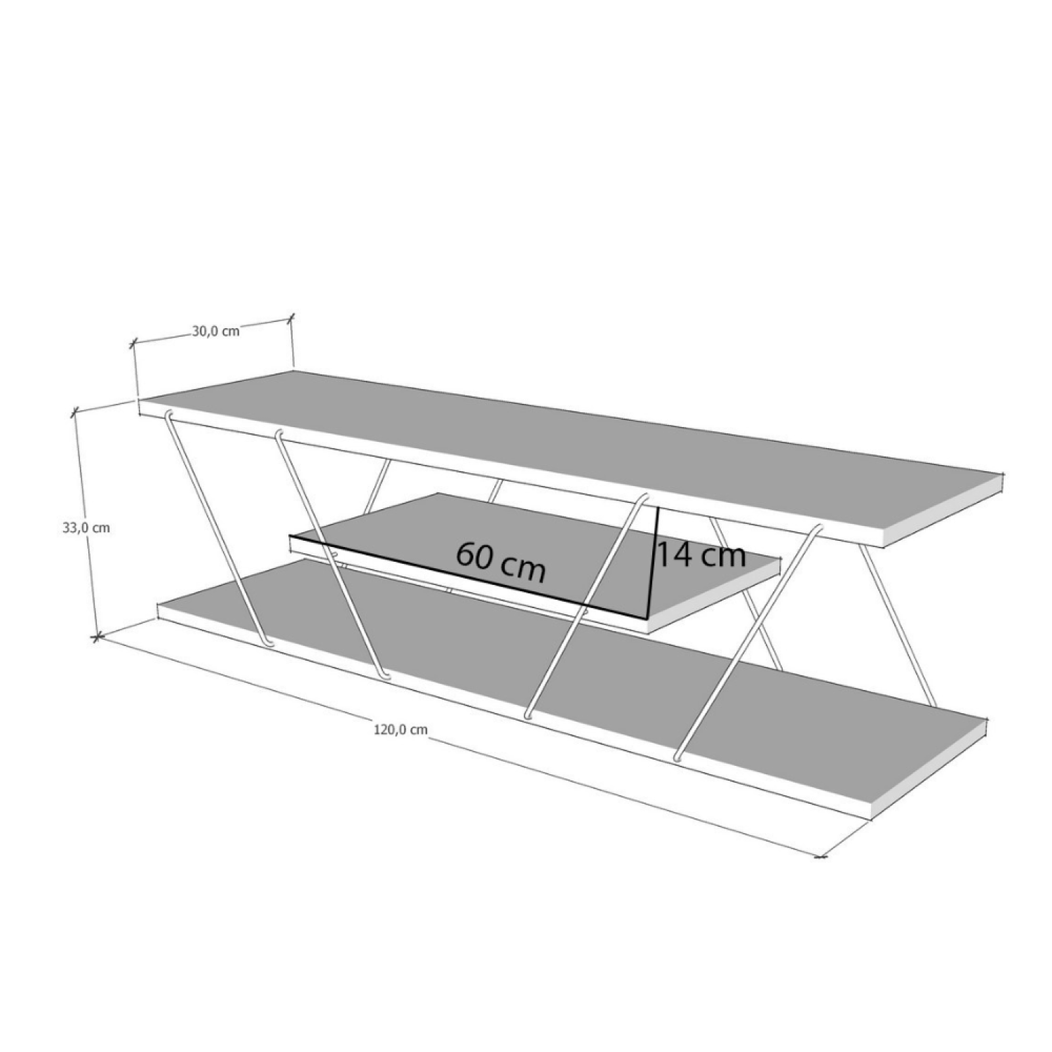 Voir la diapositive 4 : CONCEPT USINE Meuble tv design avec étagère hamar