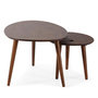 Voir la diapositive 3 : VS VENTA-STOCK Set de 2 tables basses Eclipse couleur noyer, bois massif