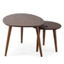 Voir la diapositive 3 : VS VENTA-STOCK Set de 2 tables basses Eclipse couleur noyer, bois massif
