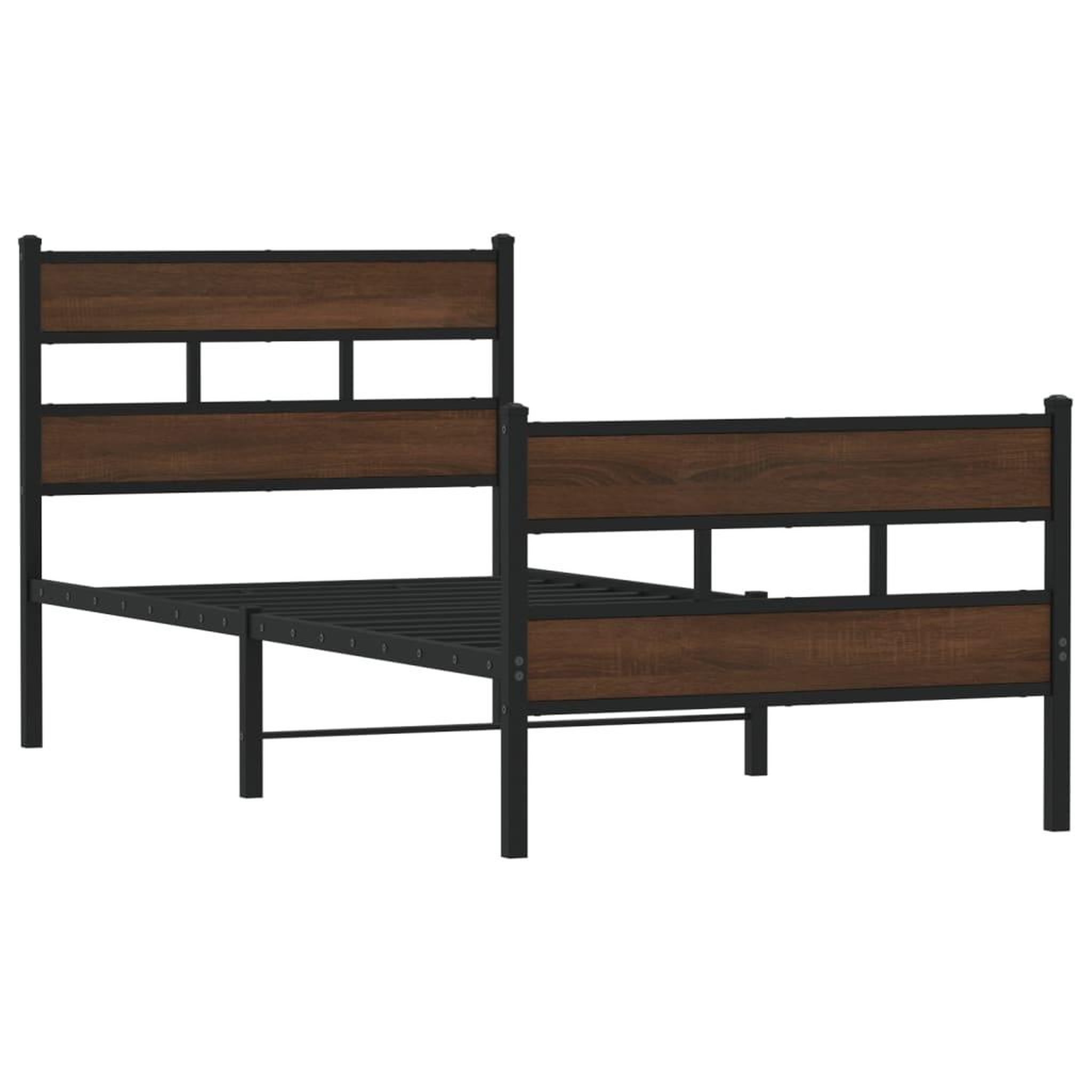 Voir la diapositive 3 : VIDAXL Cadre de lit sans matelas avec tete de lit pied de lit 90x200cm