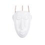 PRESENT TIME Cache-pot design suspendu Mask allongé - H. 25,5 cm - Blanc