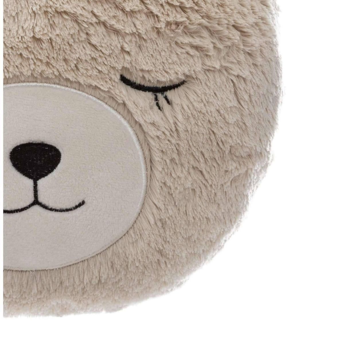 Atmosphera Kids Coussin enfant rond Ourson - Diam 28 cm - Beige