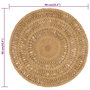 Voir la diapositive 6 : VIDAXL Tapis Jute tresse a la main 90 cm Rond