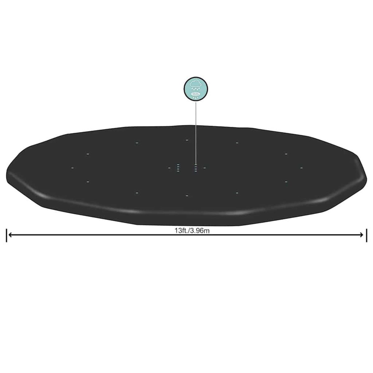 BESTWAY Bâche de protection 4 saisons pour piscine acier Hydrium ronde Ø 3,66 m