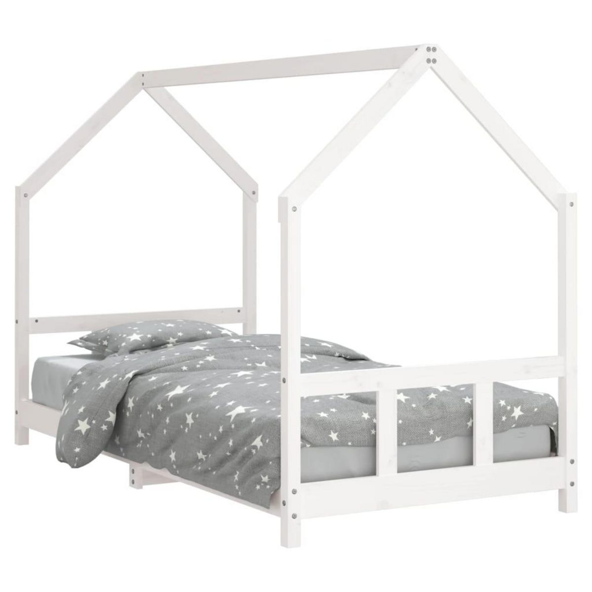 VIDAXL Cadre de lit pour enfants blanc 90x190 cm bois de pin massif