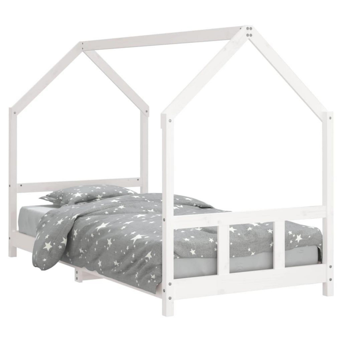 VIDAXL Cadre de lit pour enfants blanc 90x190 cm bois de pin massif