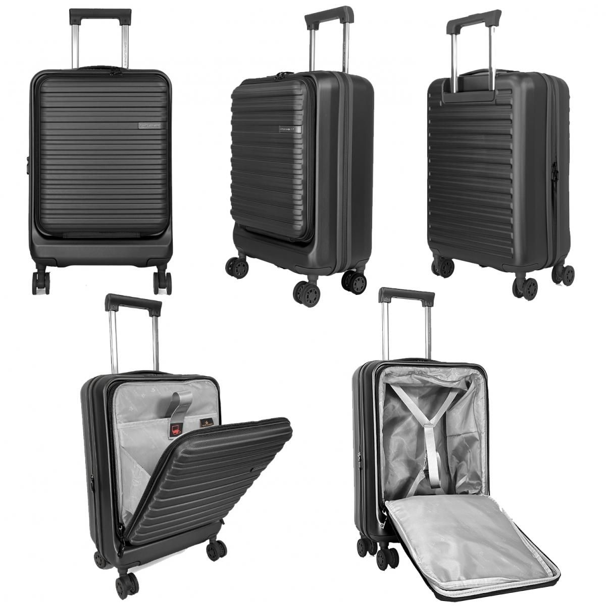 David Jones Valise cabine rigide porte-ordinateur 15.6  TSA 55cm