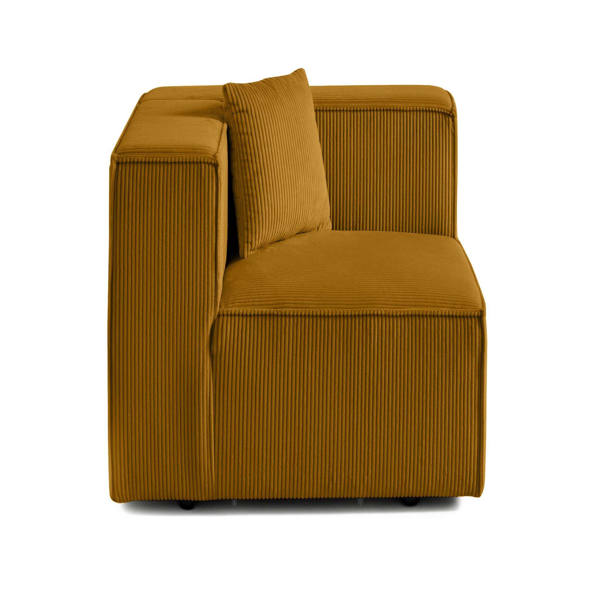 Voir la diapositive 6 : LISA DESIGN Arty - module d'assise droit - en velours côtelé
