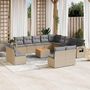 Voir la diapositive 1 : VIDAXL Salon de jardin avec coussins 14 pcs beige resine tressee