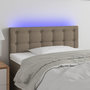 Voir la diapositive 1 : VIDAXL Tete de lit a LED Taupe 90x5x78/88 cm Tissu