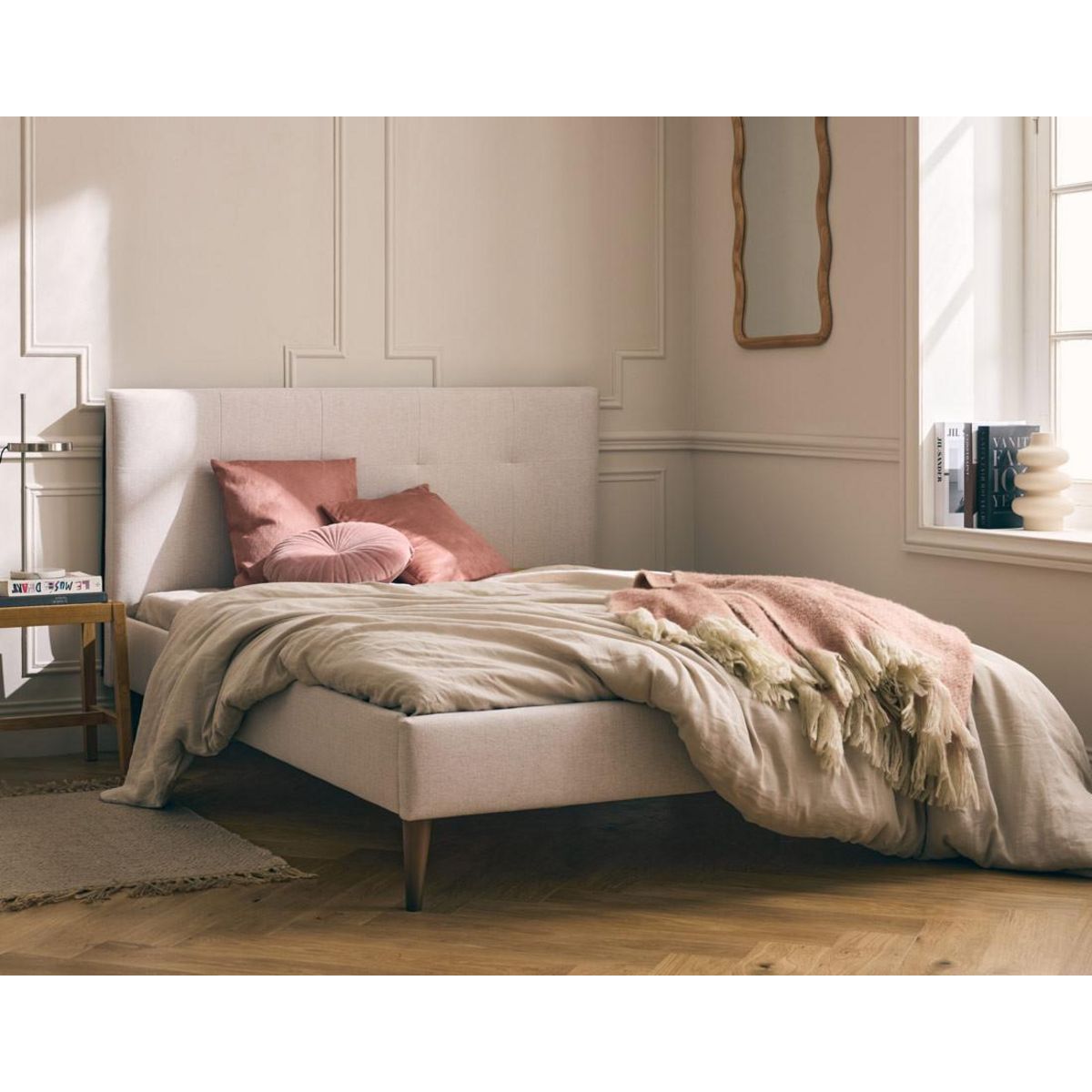 BEST MOBILIER Monet - lit - 160x200 - sommier inclus - en tissu