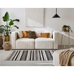 LISA DESIGN Nova - canapé modulable 2 places - en velours. Coloris disponibles : Bleu, Jaune, Vert, Rouge, Gris, Beige