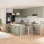 VIDAXL Barriere pour chien porte pliable 10 panneaux bois de peuplier