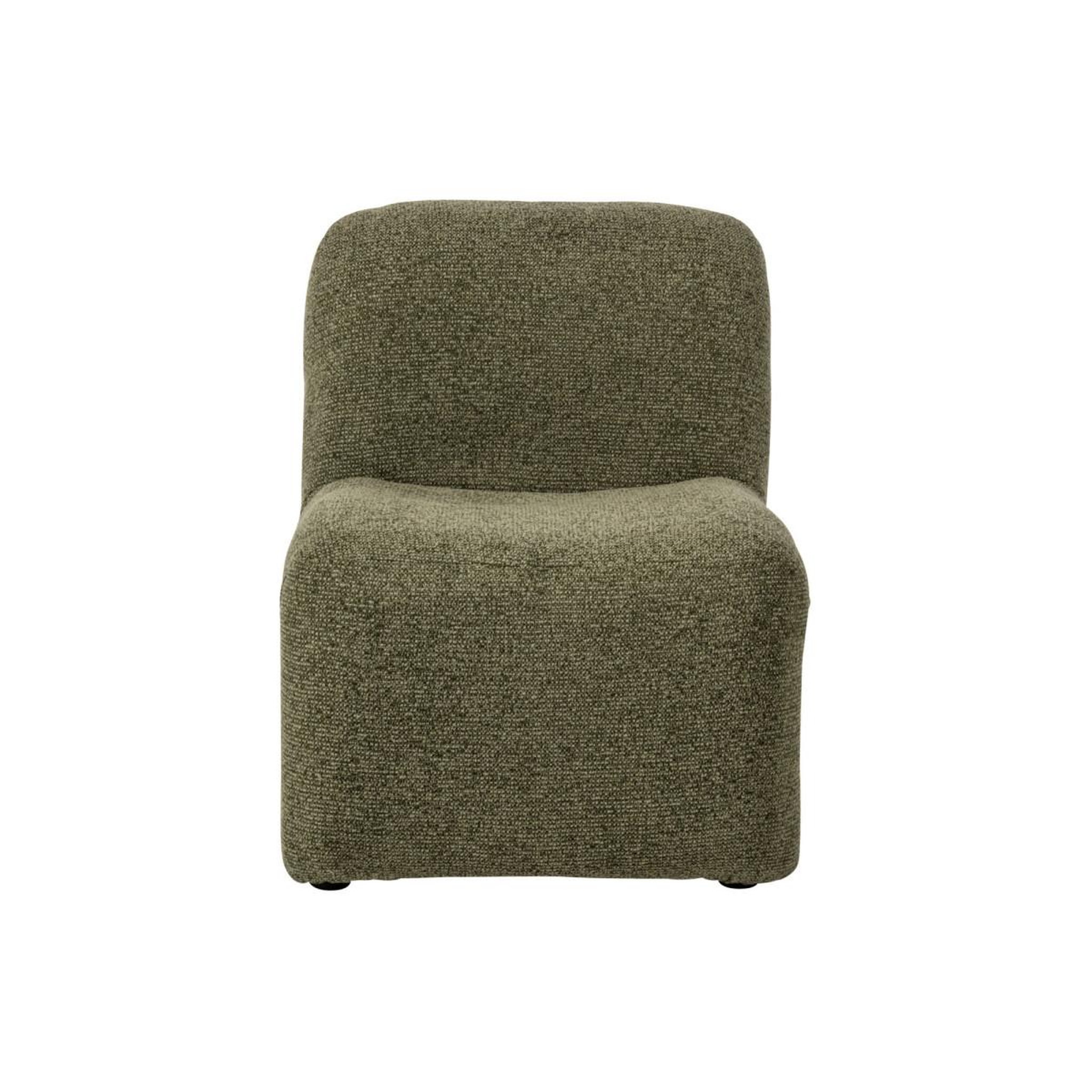 Voir la diapositive 2 : J-LINE Fauteuil design organique  margo  87cm vert