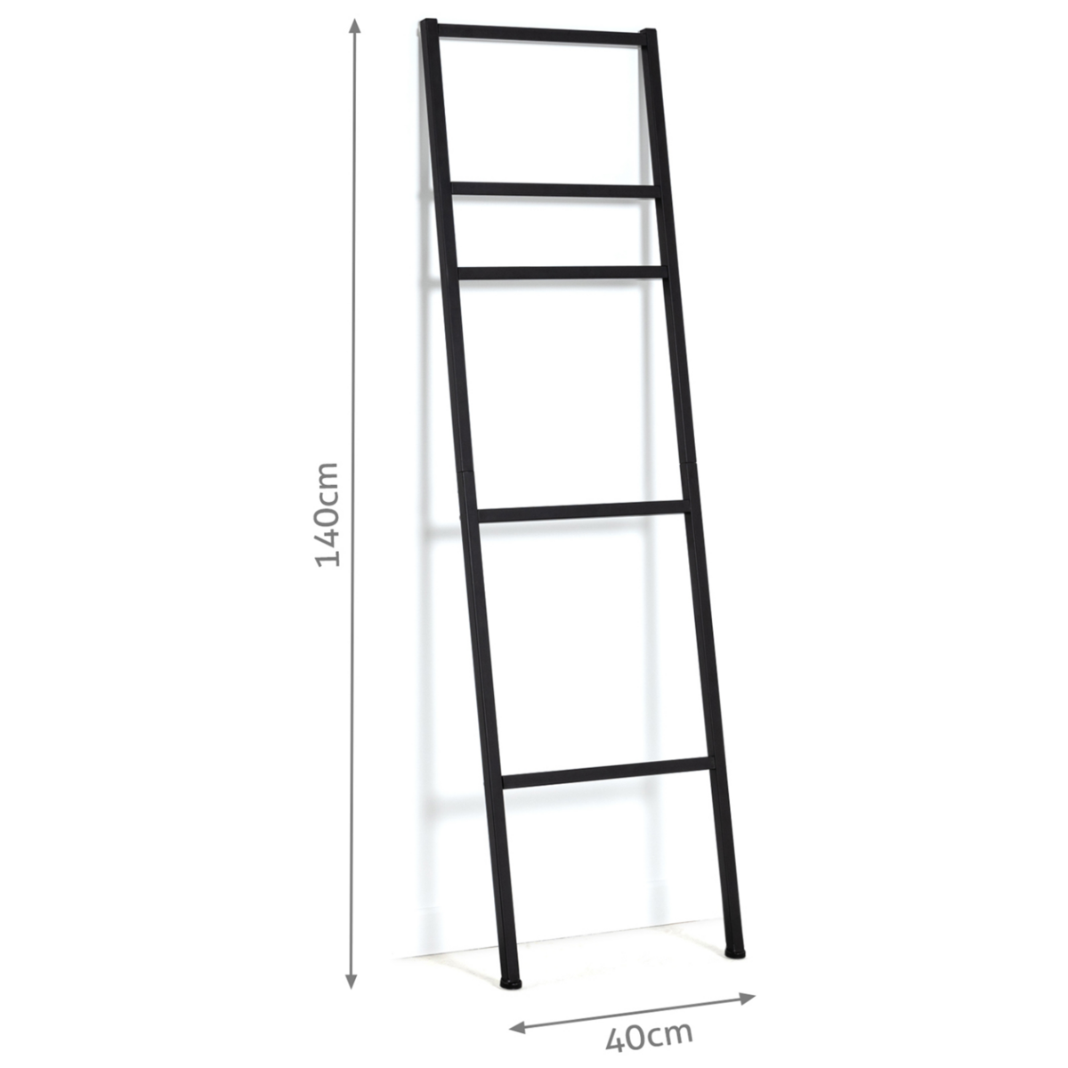 ID MARKET Porte-serviettes échelle 5 niveaux DALLAS métal noir design industriel