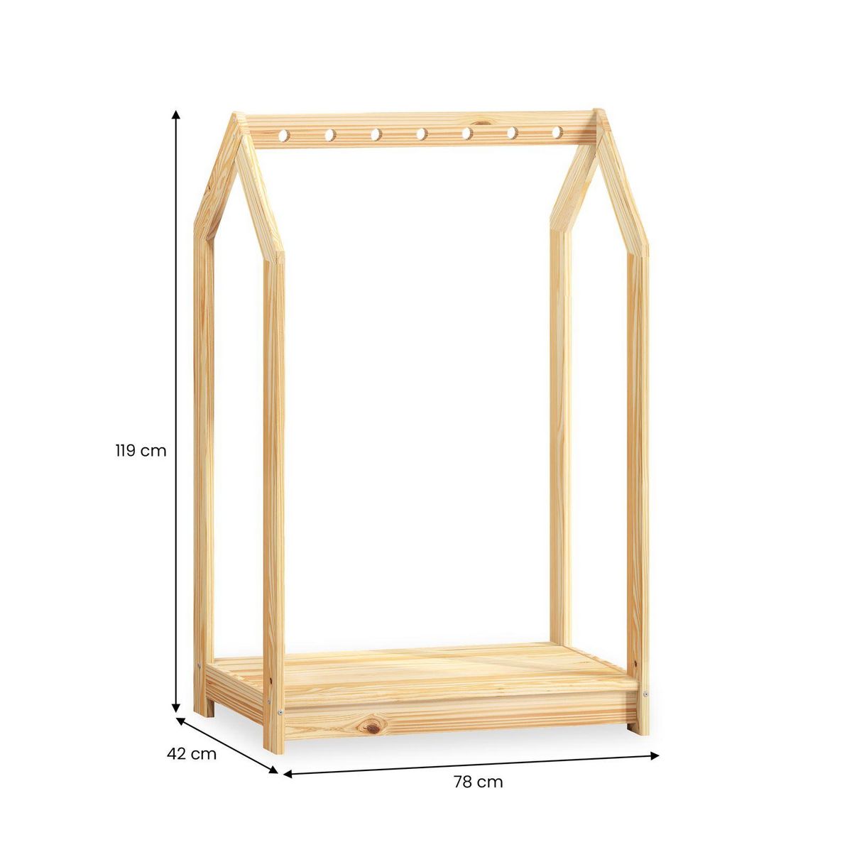 IDIMEX Portant enfant SALLY en pin massif