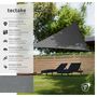 Voir la diapositive 2 : tectake Voile d'ombrage triangulaire triangulaire avec une protection UV 50+ gris 5 x 5 x 5 m
