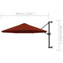 Voir la diapositive 6 : VIDAXL Parasol mural avec mat en metal 300 cm Terre cuite