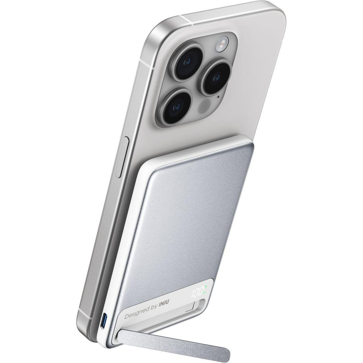 INIU Batterie externe 5 000 mAh MagPro slim blanc