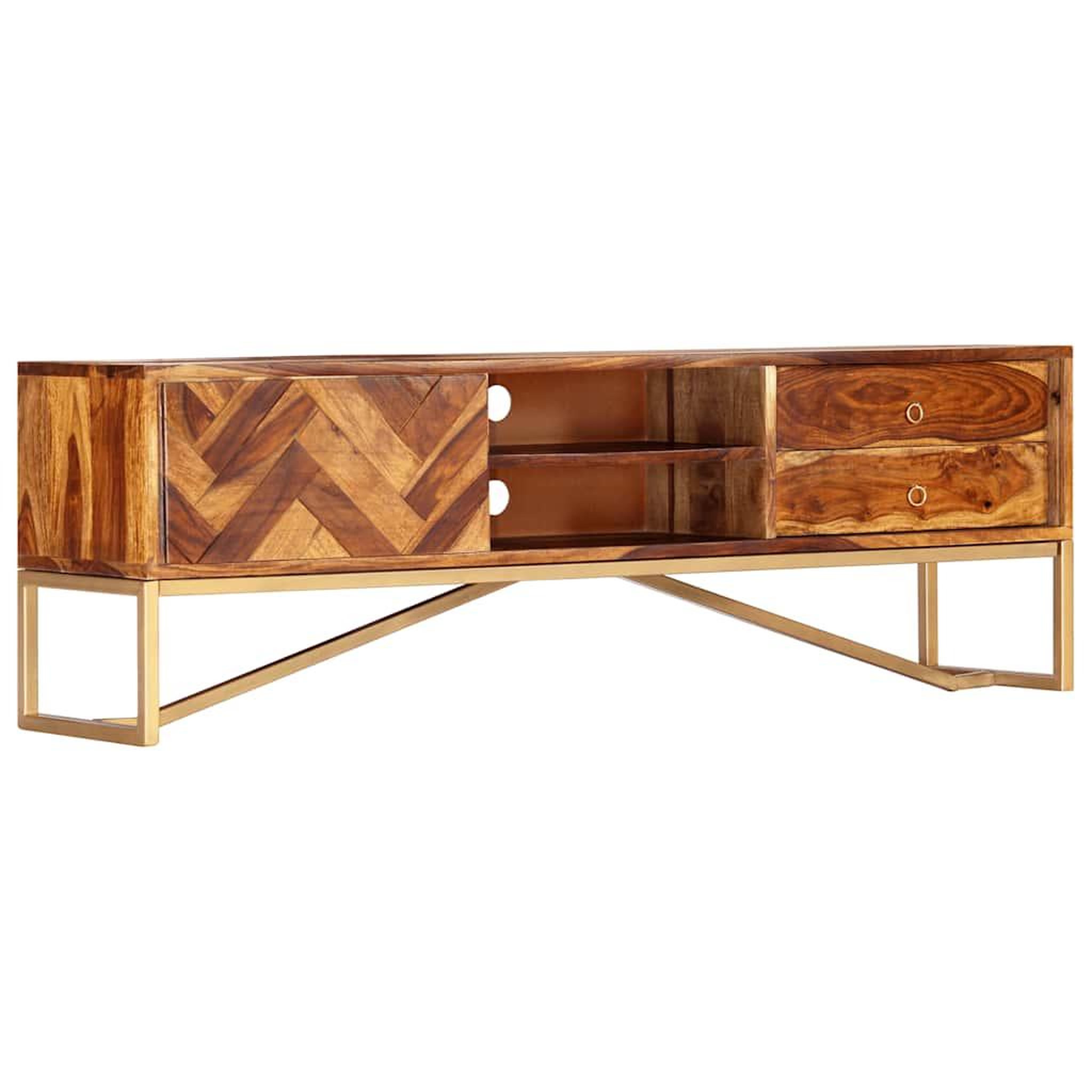 VIDAXL Meuble tv 140x30x45 cm bois de sesham massif