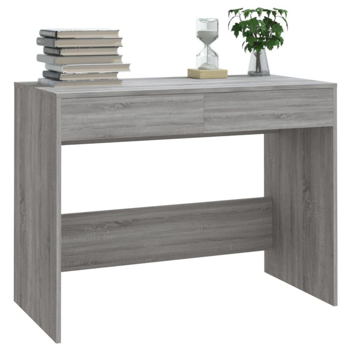 VIDAXL Bureau sonoma gris 101x50x76,5 cm bois d'ingenierie
