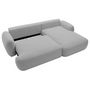 Voir la diapositive 6 : BEST MOBILIER Berenice - canapé d'angle droit 4 places convertible avec coffre en tissu bouclette