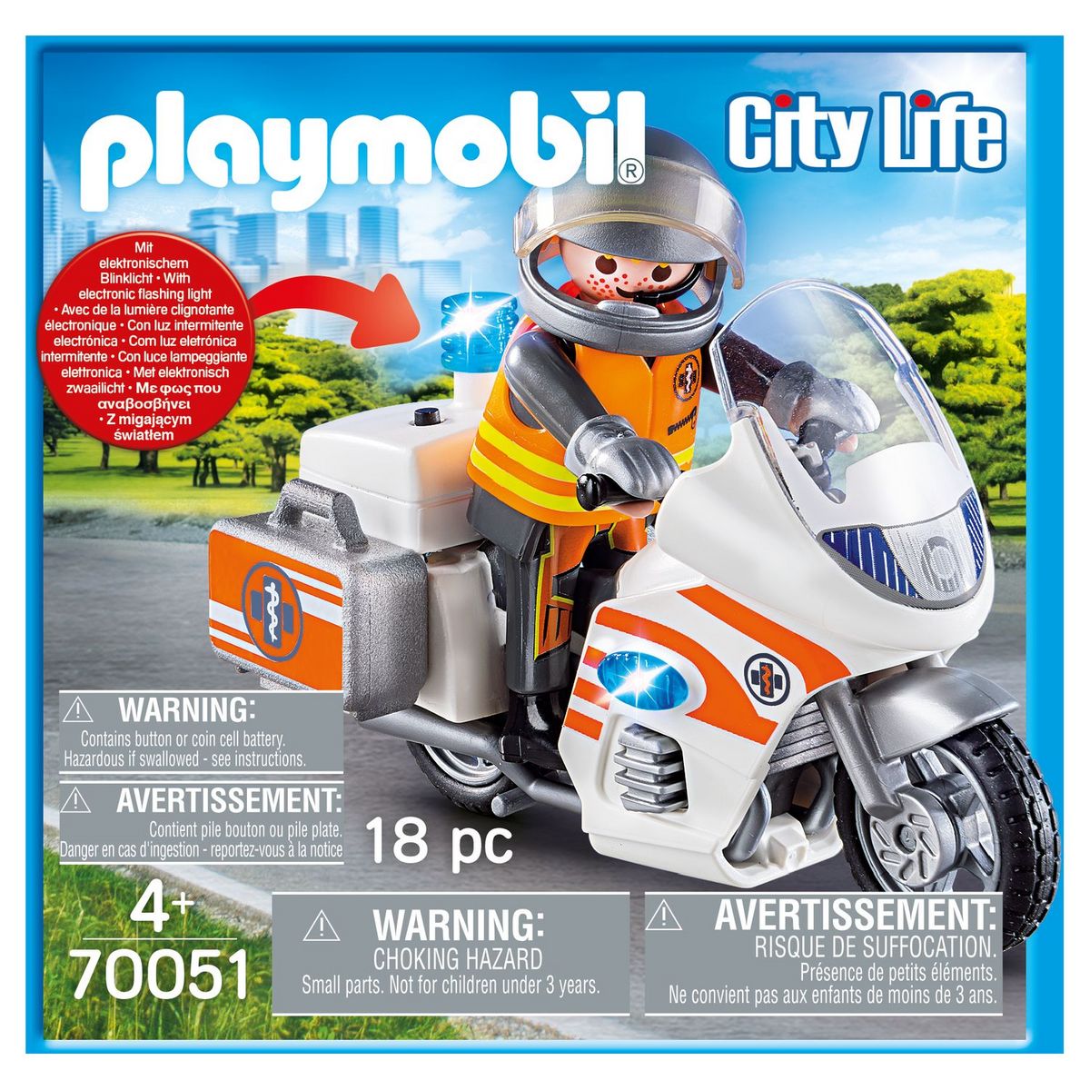 PLAYMOBIL 70051 - City Life - Urgentiste et moto