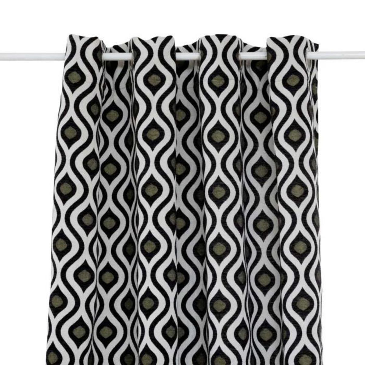 ATMOSPHERA Rideau à Œillets Jacquard  Twisted Lime  140x260cm Multicolore