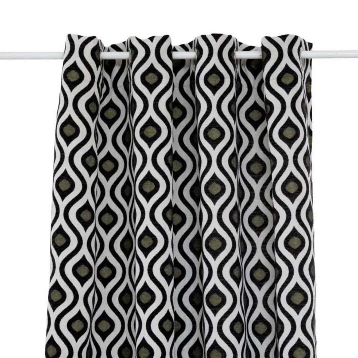 ATMOSPHERA Rideau à Œillets Jacquard  Twisted Lime  140x260cm Multicolore