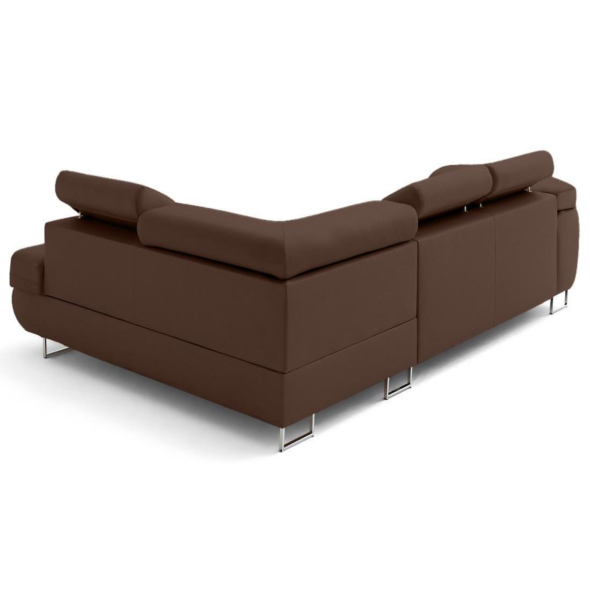 Voir la diapositive 4 : LISA DESIGN Zaria - canapé d'angle droit 5 places convertible avec coffre et têtières en simili