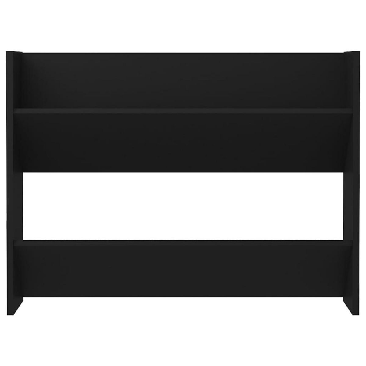 VIDAXL Armoire a chaussures murale Noir 80x18x60 cm Agglomere