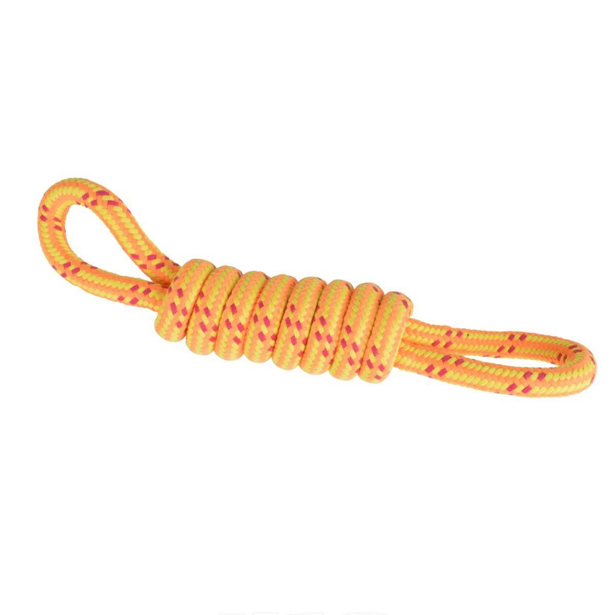 LOVE STORY Jouet pour chien  corde nœud 2 poignées  36cm orange