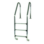 GRE Echelle standard inox pour piscine enterrée, 3 marches 1,20m