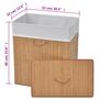Voir la diapositive 6 : VIDAXL Panier a linge rectangulaire Bambou Naturel