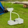 Voir la diapositive 2 : OUTSUNNY Évier à Main Portable Jardin Extérieur Camping Voyager avec Réservoir d'Eau 17L Pompe à Pied 83 x 50 x 103 cm Gris