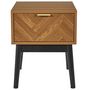 Voir la diapositive 3 : The Home Deco Factory Table de chevet 1 tiroir en bois FELIX - Marron et noir