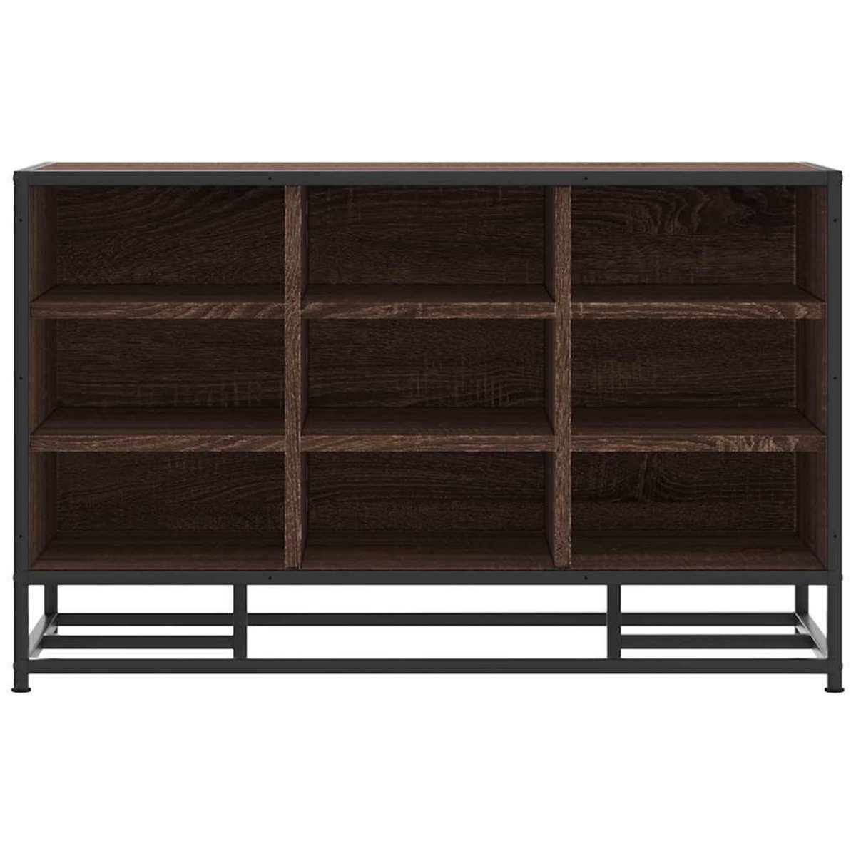 VIDAXL Banc a chaussures chene marron bois d'ingenierie et metal