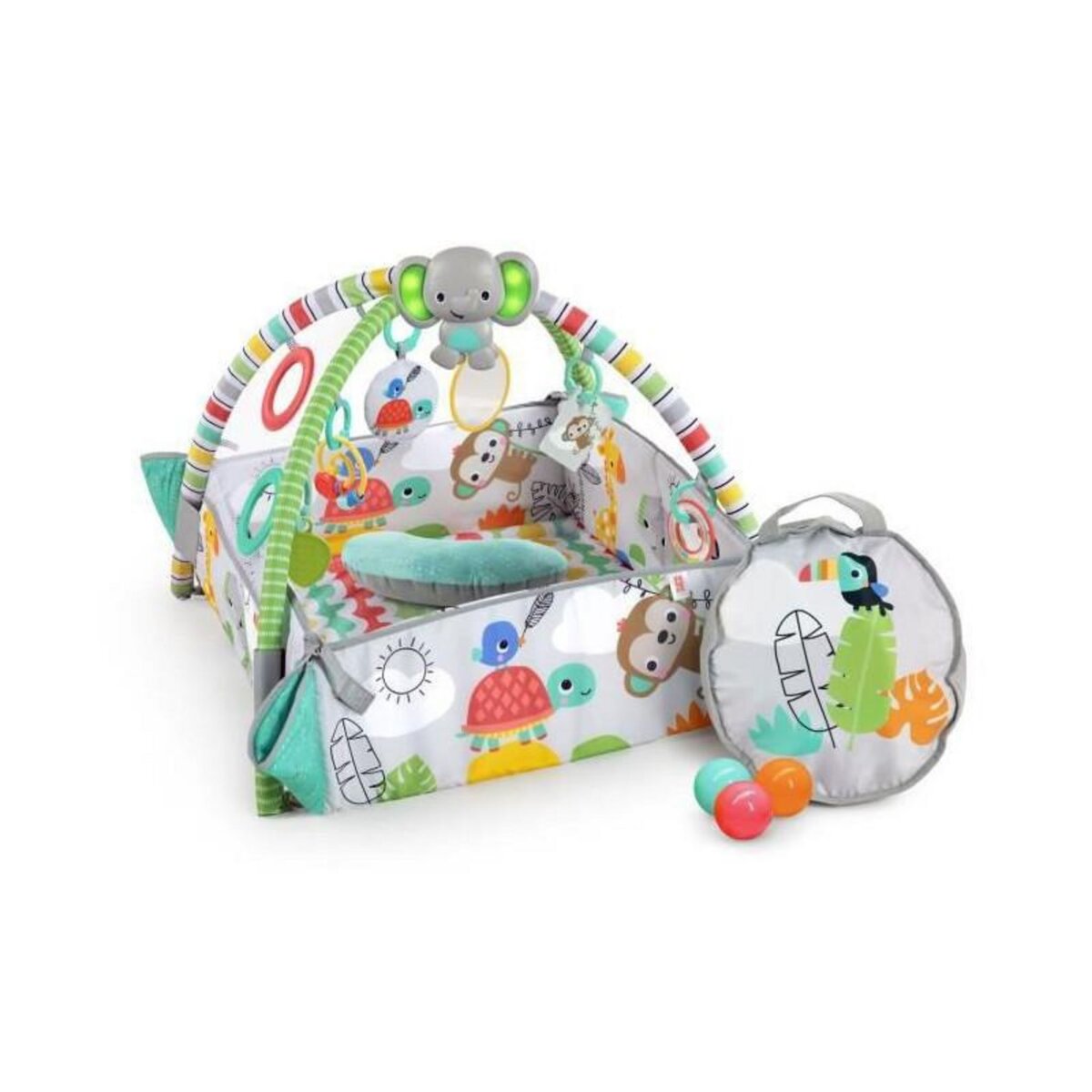 Bright Starts BRIGHT STARTS Tapis deveil 5 en 1  - your way ball playTM activity gym + ball pit - Totally tropical