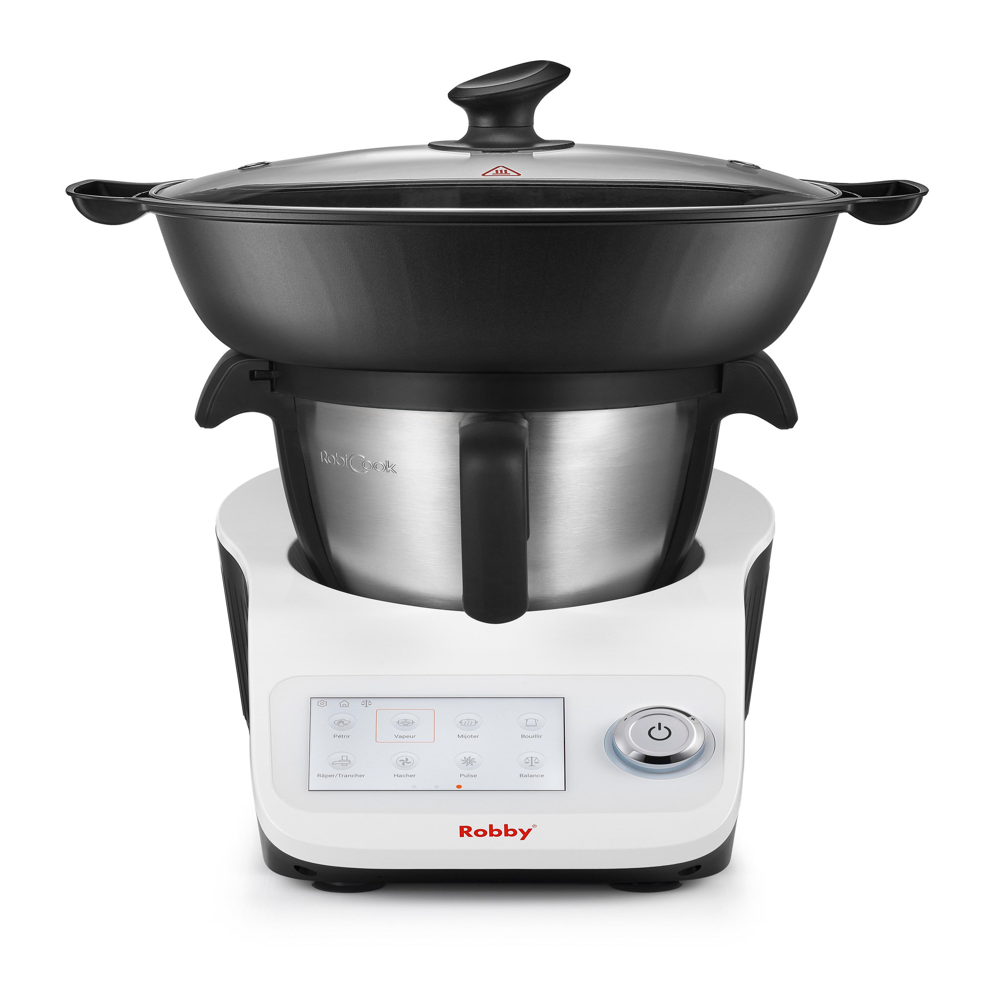 Voir la diapositive 4 : Robby Robot cuiseur multifonctions avec balance intégrée et écran tactile +680 recettes - ROBICOOK