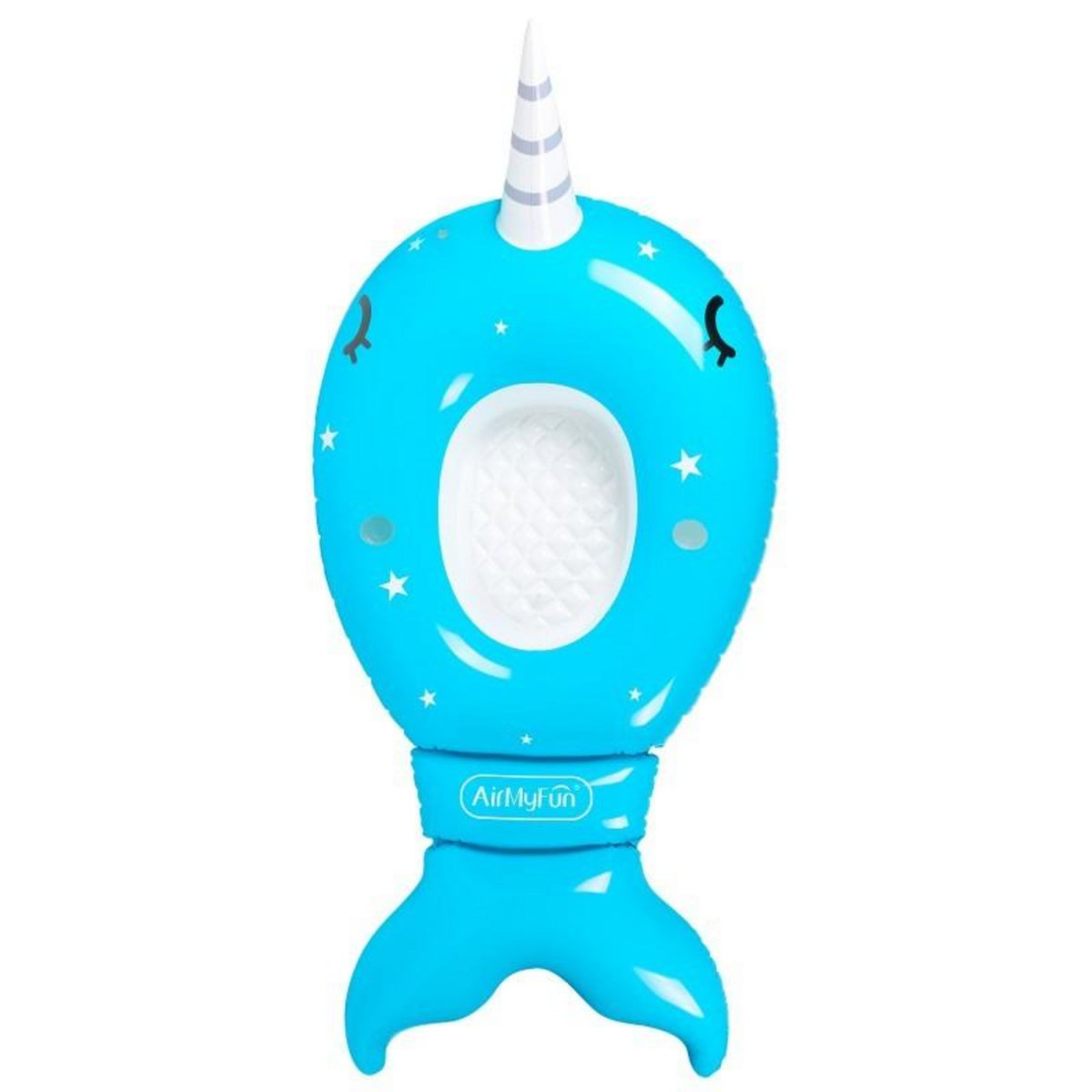 AIRMYFUN Matelas Gonflable d'Eau Géant, Ultra Confort, pour Piscine & Plage - Licorne Des Mers 220 x 115 x 78 cm