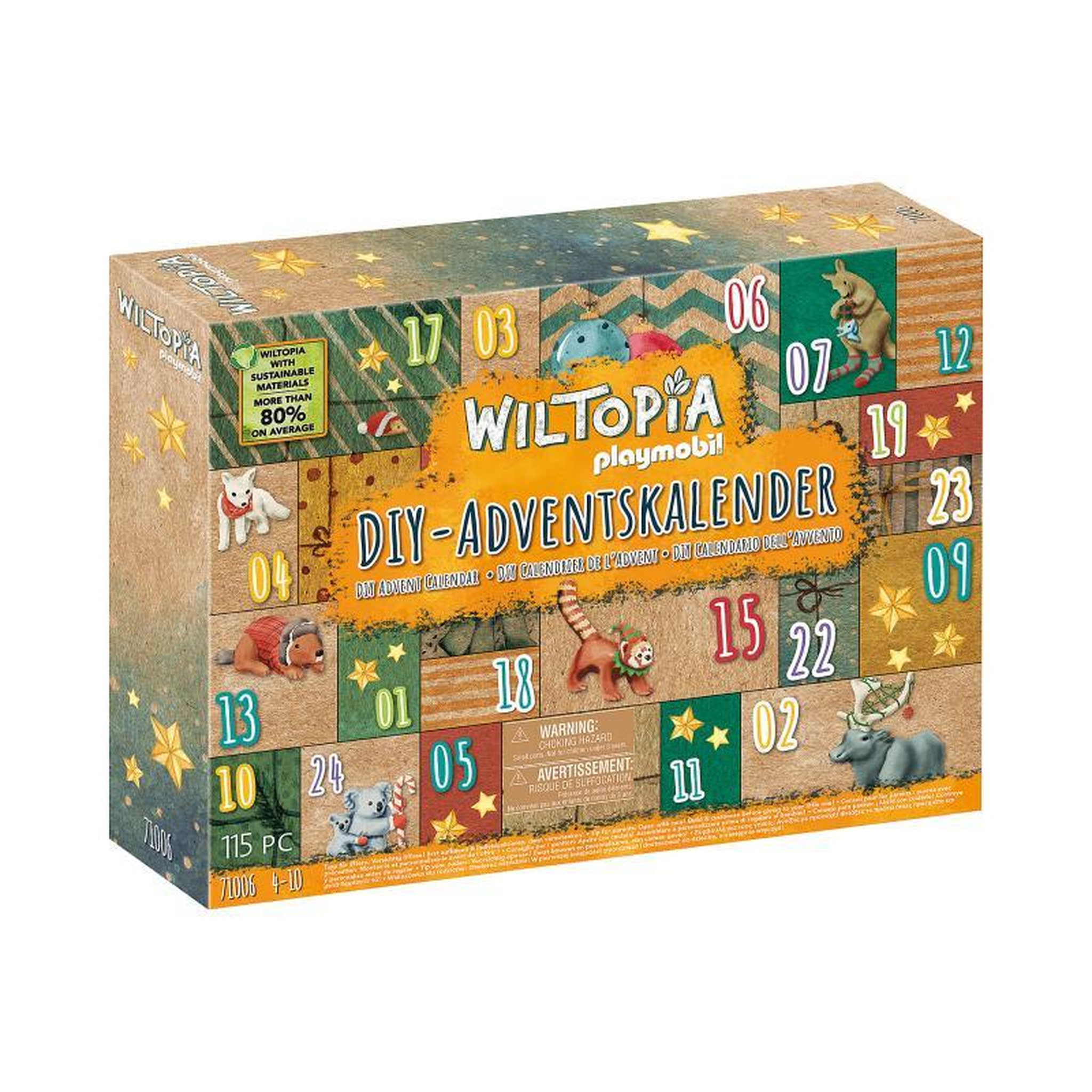 Voir la diapositive 2 : PLAYMOBIL Playmobil Wiltopia DIY Adventskalender: Tierische Weltreise (71006)