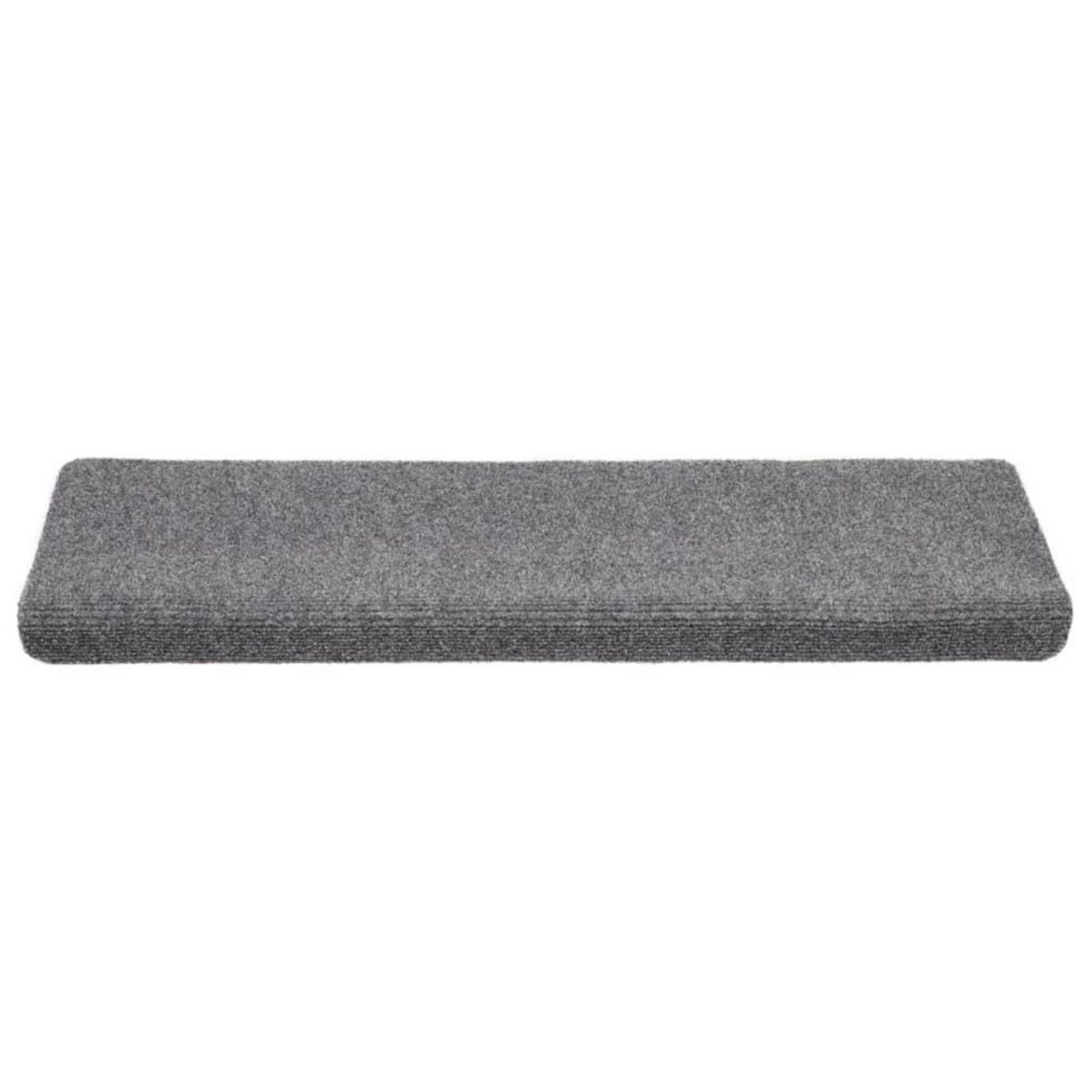 VIDAXL Tapis de marches d'escalier 10 pcs Gris 65x21x4 cm Aiguillete