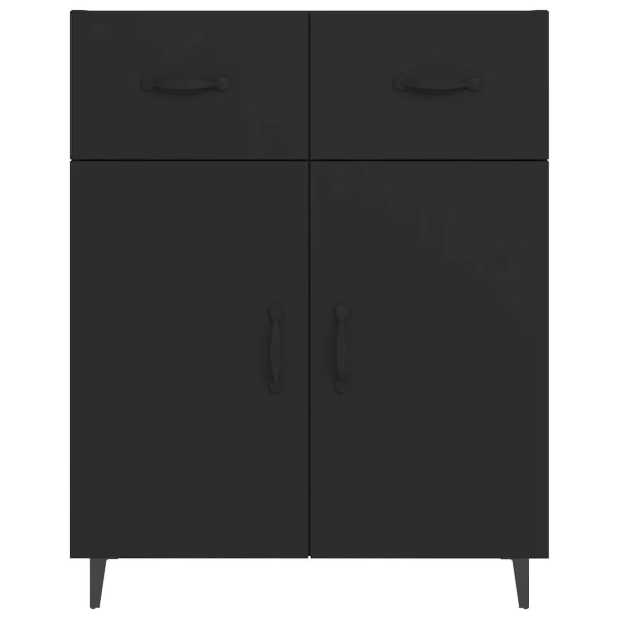 Voir la diapositive 5 : VIDAXL Buffet noir 69,5x34x90 cm bois d'ingenierie