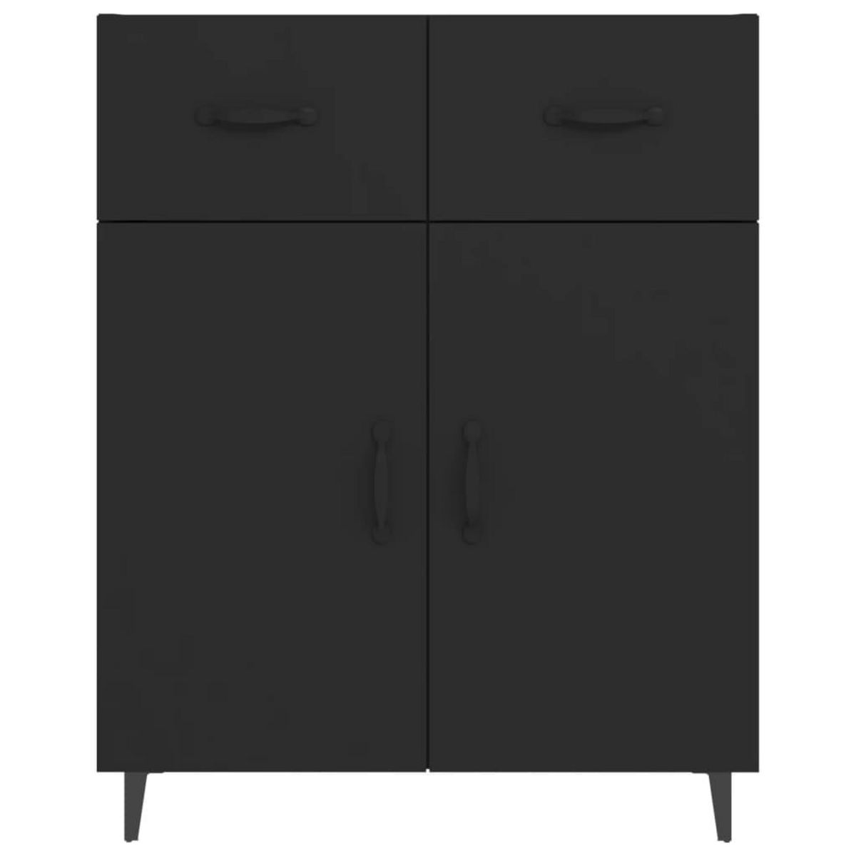 VIDAXL Buffet noir 69,5x34x90 cm bois d'ingenierie