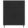 Voir la diapositive 5 : VIDAXL Buffet noir 69,5x34x90 cm bois d'ingenierie