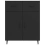 Voir la diapositive 5 : VIDAXL Buffet noir 69,5x34x90 cm bois d'ingenierie