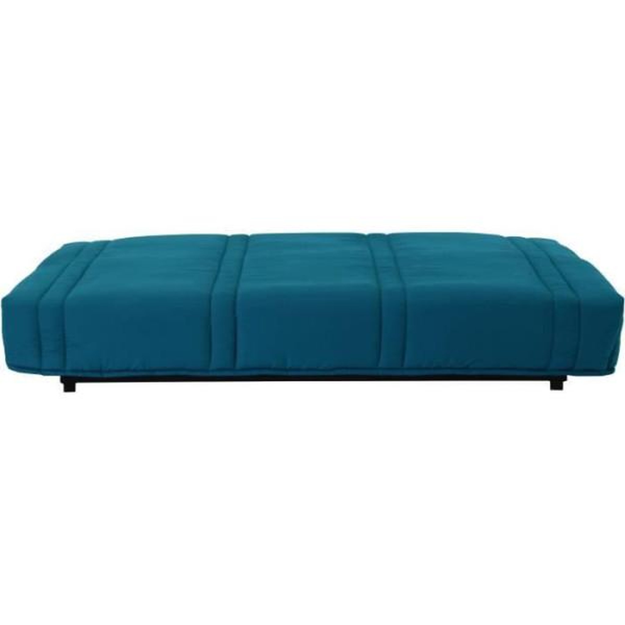 Voir la diapositive 4 : MARKET24 Banquette clic clac 3 places - Bleu canard - 100% coton - L 193 x P 92 cm - LENA