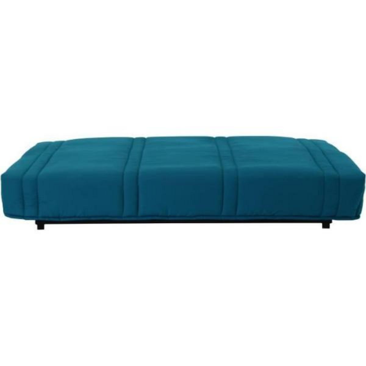 MARKET24 Banquette clic clac 3 places - Bleu canard - 100% coton - L 193 x P 92 cm - LENA