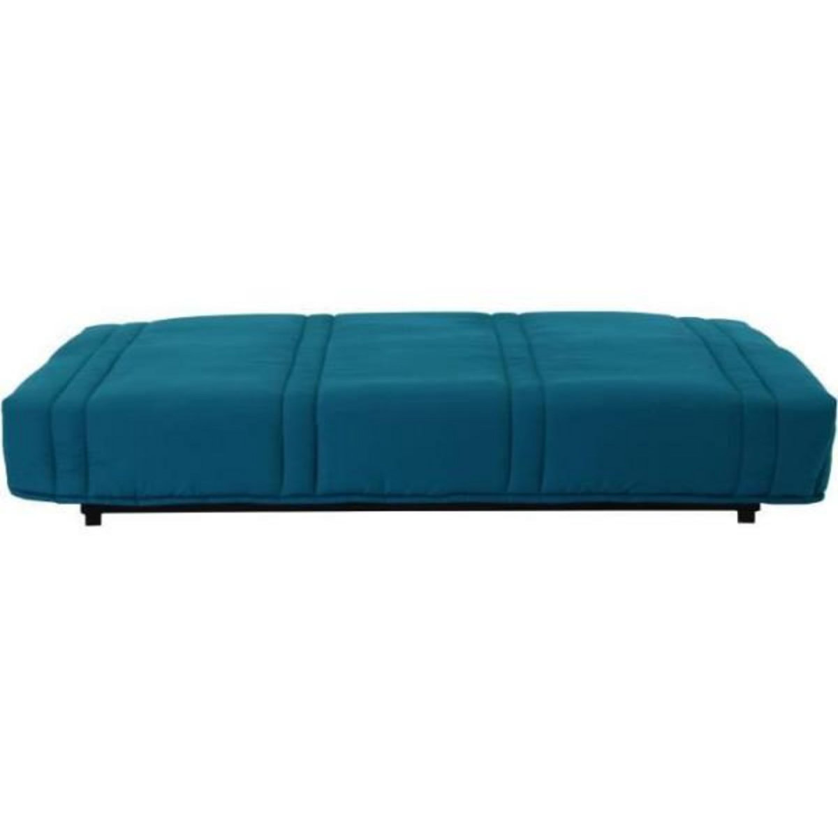 MARKET24 Banquette clic clac 3 places - Bleu canard - 100% coton - L 193 x P 92 cm - LENA