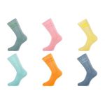 UMBRO Lot de 6 paires de tennis homme colorées Neon. Coloris disponibles : Jaune